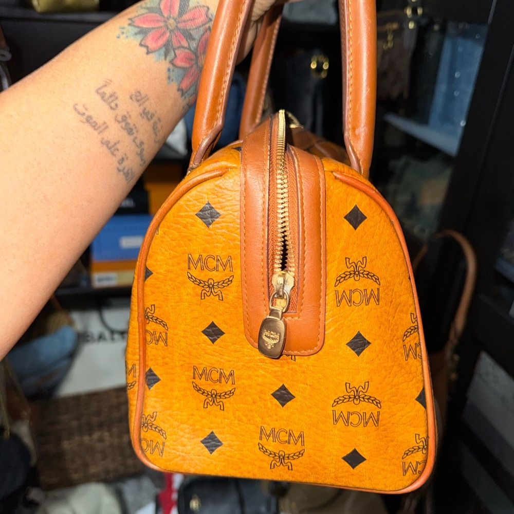MCM Cognac Leather Boston bag - Picture 3 of 6